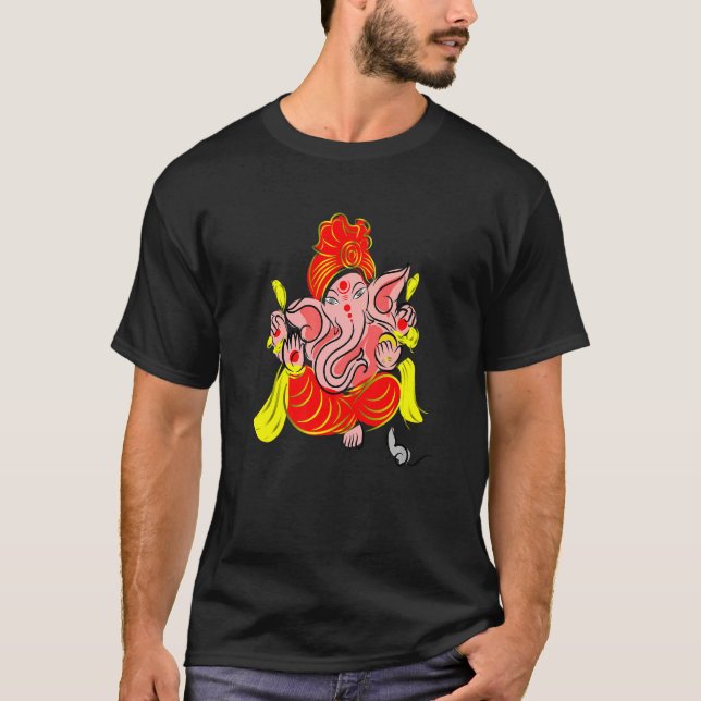 Camiseta Ganesh Ohm Yoga Third Eye Isha Hindu Linga (Anverso)