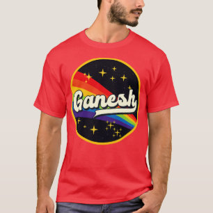 Camiseta Ganesh Rainbow en el estilo de cosecha espacial