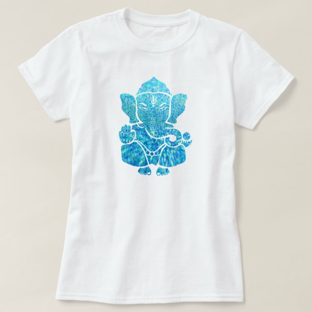 Camiseta Ganesha azul claro (Diseño del anverso)