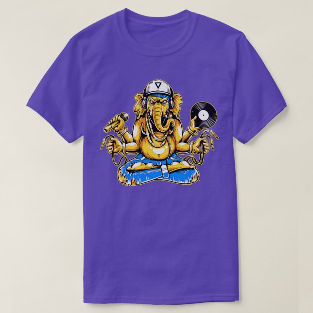 Camiseta Ganesha con instrumentos musicales (Diseño del anverso)
