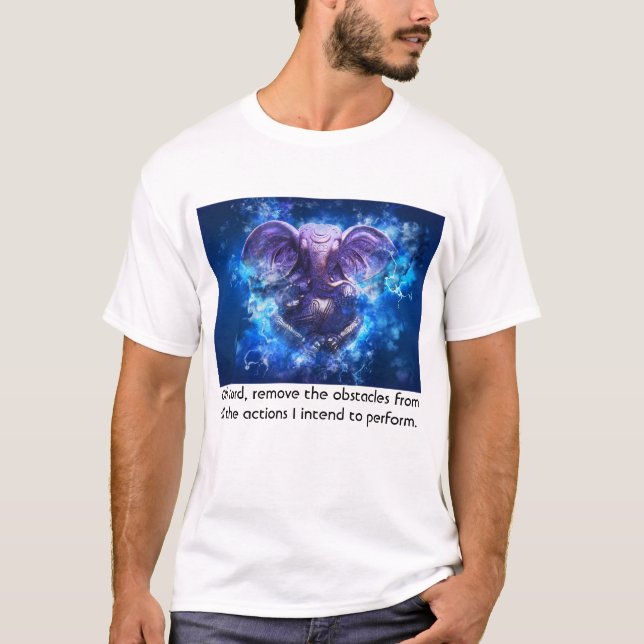 Camiseta Ganesha con oración (Anverso)