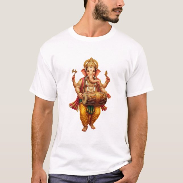 Camiseta Ganesha dancing while playing the madal (Anverso)