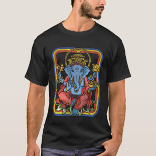 Camiseta Ganesha Dios Retro Yoga Espiritual Meditación