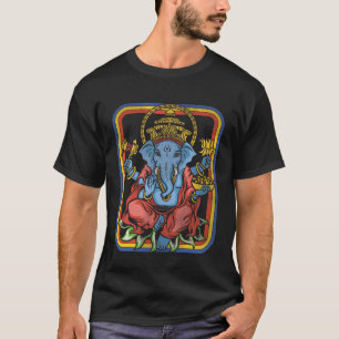 Camiseta Ganesha Dios retro Yoga Meditación espiritual Vi