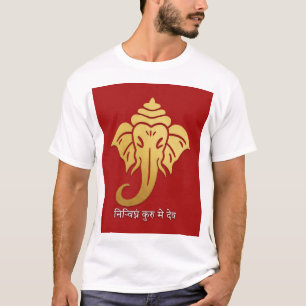 Camiseta Ganesha dorado - शु भा भ diseño