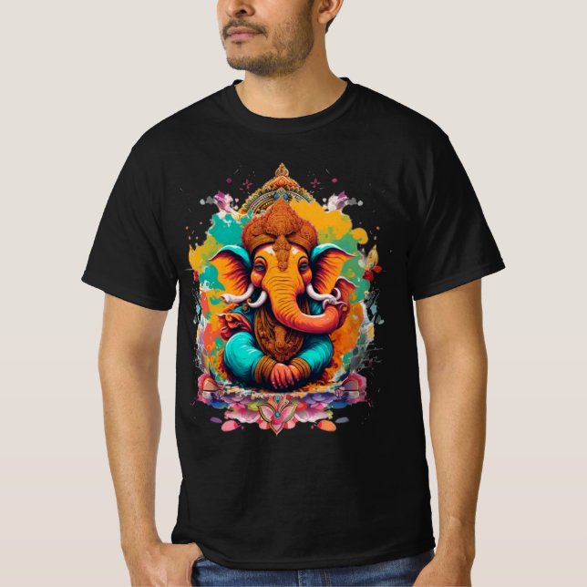 Camiseta Ganesha, ganesh, retiro ganapati de obstáculos #1 (Anverso)