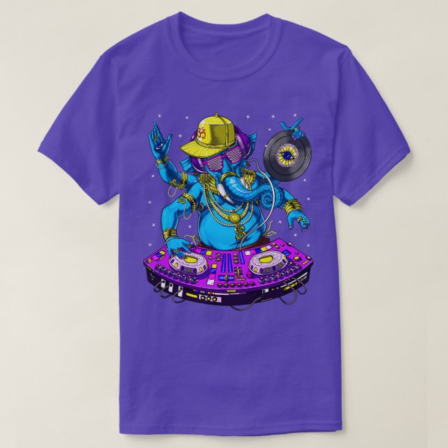 Camiseta Ganesha Music DJ (Diseño del anverso)