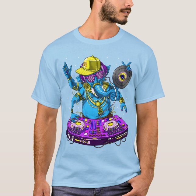 Camiseta Ganesha Music DJ (Anverso)