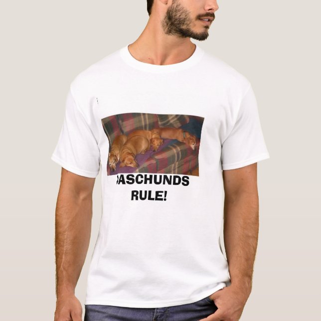 Camiseta ¡gang1a, REGLA de DASCHUNDS! (Anverso)