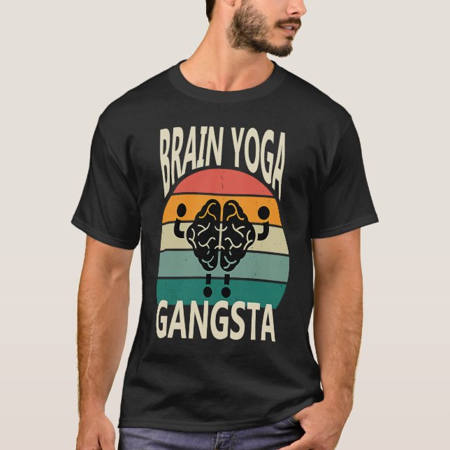Camiseta Gangsta de Yoga Bravo Gangster Retro Espiritual Vi (Anverso)