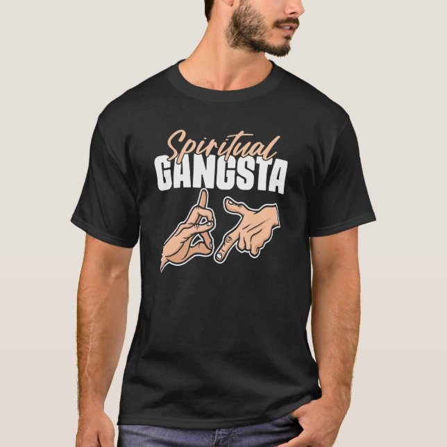 Camiseta Gangsta espiritual Namaste Yoga Practicante Gangst (Anverso)