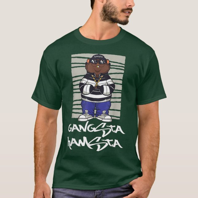 Camiseta Gangsta Hamsta a Gangster Hamster (Anverso)