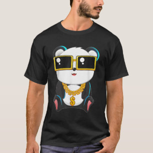 Camiseta Gangsta Panda Bear Bling Hip Hop Music