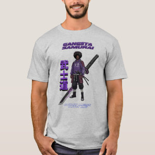 Camiseta Gangsta Samurai - Afro Street Fighter Anime Manga