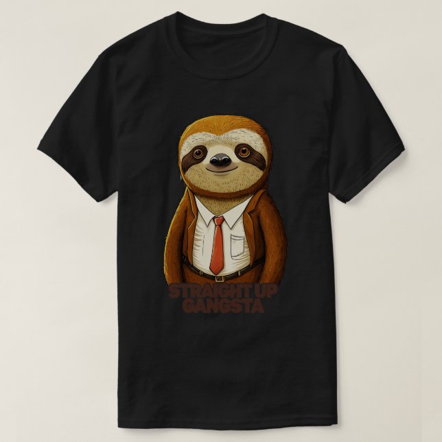 Camiseta Gangsta Sloth (Diseño del anverso)
