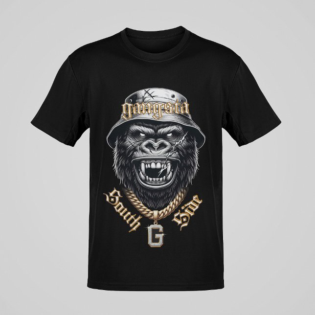 Camiseta Gangsta South Side Gorila Laughing Hardcore Style (Subido por el creador)