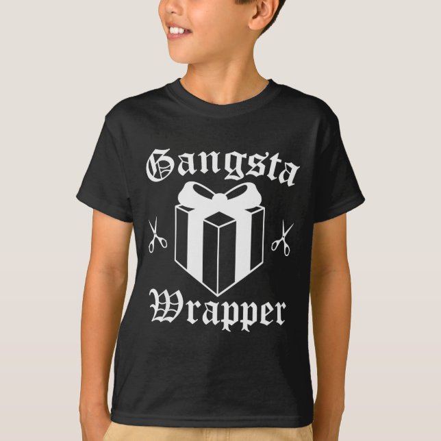 Camiseta Gangsta Wrapper Christmas Holiday  (Anverso)