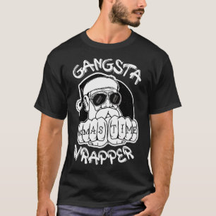 Camiseta Gangsta Wrapper Funny Santa Claus Gangster