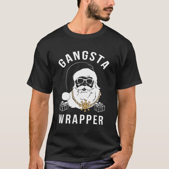 Camiseta Gangsta Wrapper Gangster Santa (Anverso)