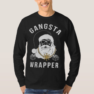 Camiseta Gangsta Wrapper Gangster Santa Funny Navidades