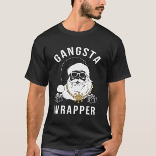 Camiseta Gangsta Wrapper Gangster Santa Funny Para Navidade