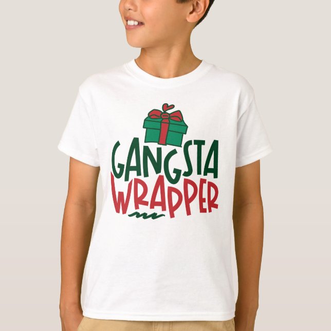 Camiseta Gangsta Wrapper - Navidades divertidos (Anverso)