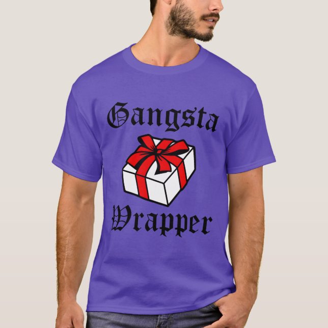 Camiseta Gangsta Wrapper Navidades graciosos (Anverso)
