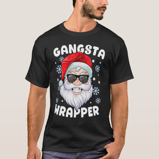 Camiseta Gangsta Wrapper Santa Gangster Wrapper Navidades (Anverso)