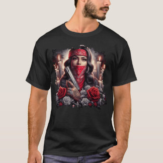 Camiseta Gangster Chica Hip Hop arte chicano gráfico