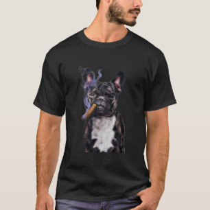 Camiseta , Gangster Cigar de Humo de Perro Bull Francés, Pe