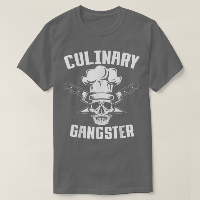 Camiseta Gangster culinario, chef de cocina, gurú de cocina (Diseño del anverso)