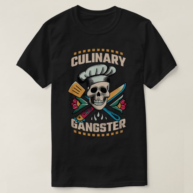 Camiseta Gangster culinario, cocina (Diseño del anverso)