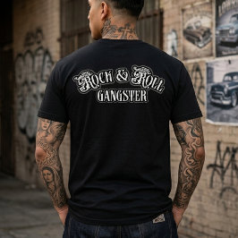 Camiseta Gangster de Rock and Roll golpe por detrás