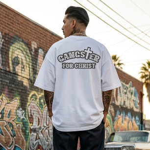 Camiseta Gangster de texto de nombre personalizado para cam