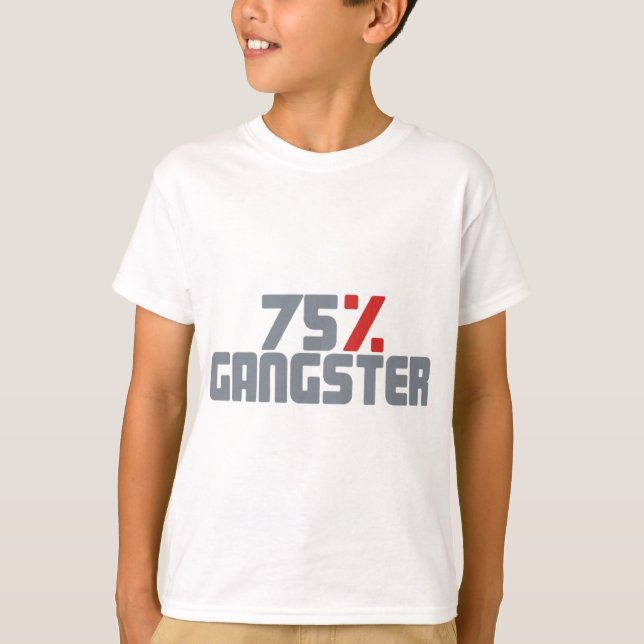 Camiseta Gángster del 75% (Anverso)