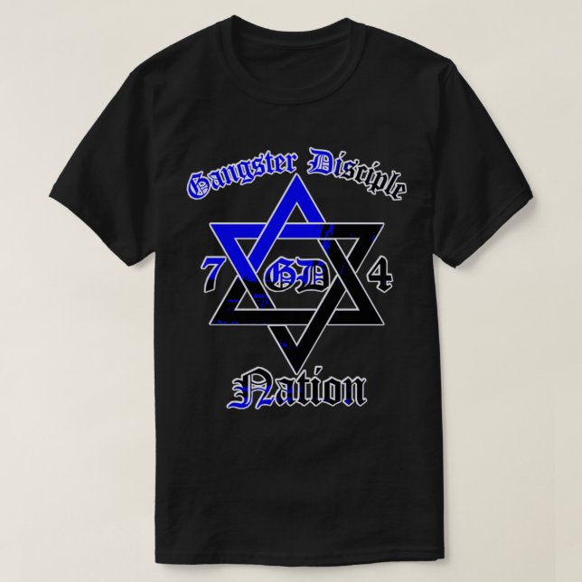 Camiseta Gangster Disciple Nation GD 74 Folks GDN  (Diseño del anverso)