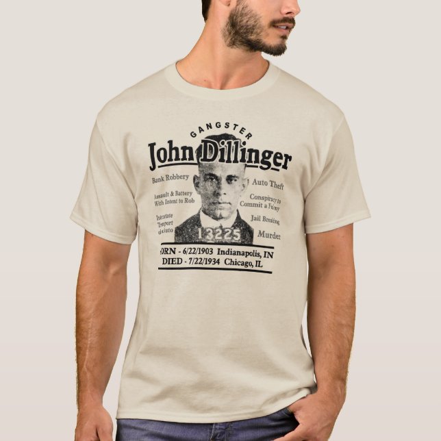 Camiseta Gangster John Dillinger (Anverso)