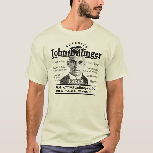 Camiseta Gangster John Dillinger (Anverso)