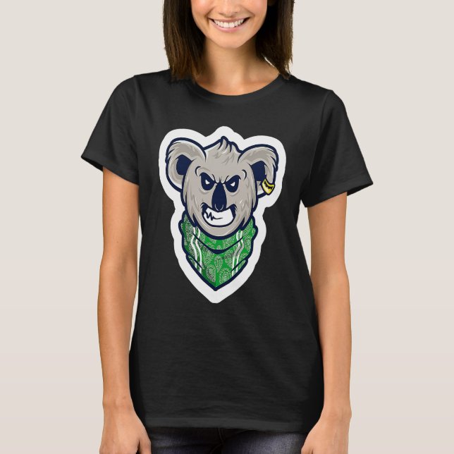 Camiseta Gangster Koala Bear Cool Gas Mask Fluffy Animal Au (Anverso)
