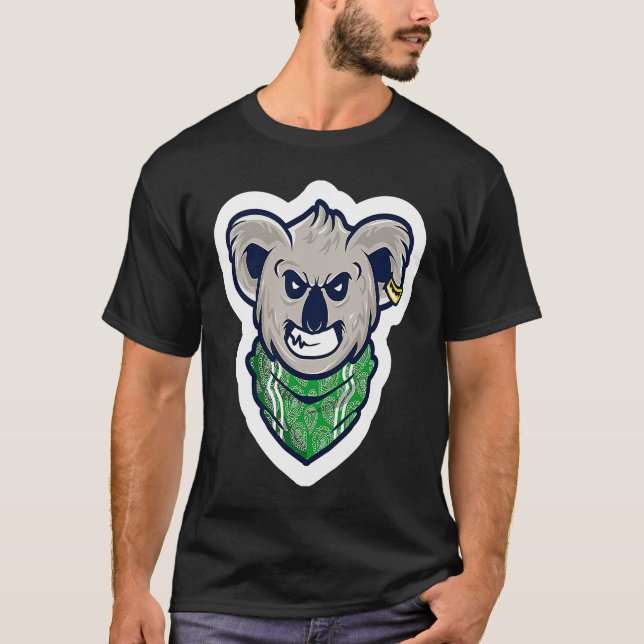 Camiseta Gangster Koala Bear Cool Gas Mask Fluffy Animal Au (Anverso)