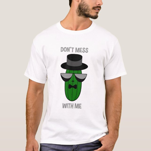 Camiseta Gangster mafia pepino con gafas de sol No se metan (Anverso)