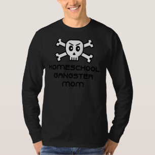 Camiseta Gangster Mamá Calavera Y Cruza La Palabra Humana