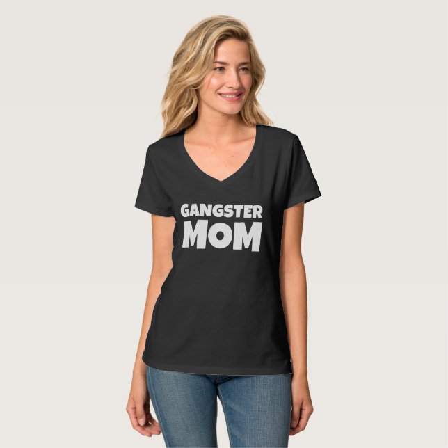 Camiseta GANGSTER MOM divertidos T-SHIRTS (Anverso completo)
