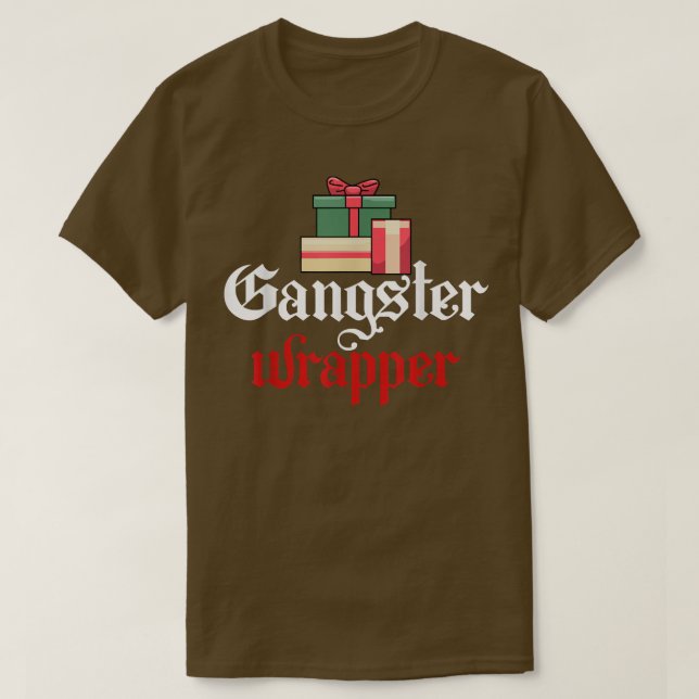 Camiseta Gangster Wrapper Navidades divertidos Pun (Diseño del anverso)