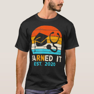 Camiseta Ganó En El 2020 Enfermera Retro RN Enfermería Grad