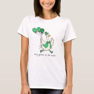 Camiseta Ganso Afortunado Suelto Día de San Patricio