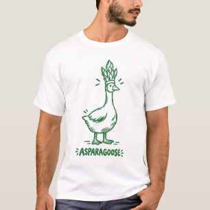 Camiseta Ganso AsparagOOSE con Sombrero de Espárragos