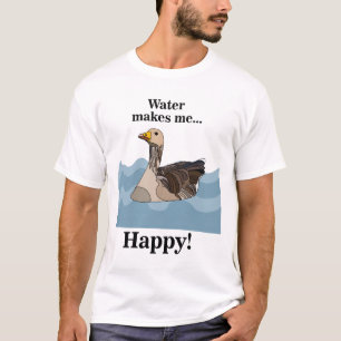 Camiseta Ganso Ave Nadando En Agua Observador de Aves