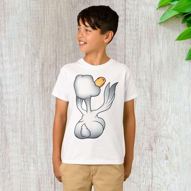Camiseta Ganso Blanco Desde Atrás Pájaro Tonto (Subido por el creador)