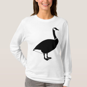Camiseta Ganso canadiense negro lindo